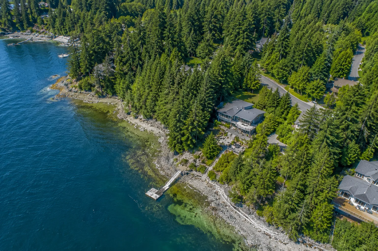 Aerial drone photography of a Vancouver property and its surroundings