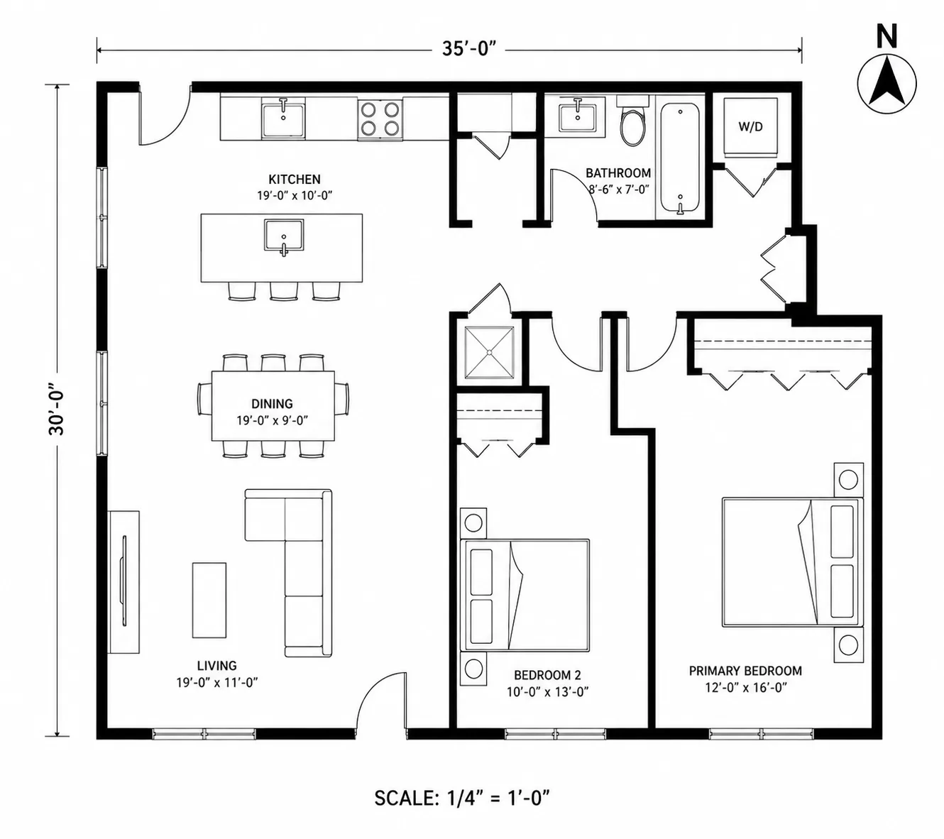 Single-level floor plan for a Surrey listing