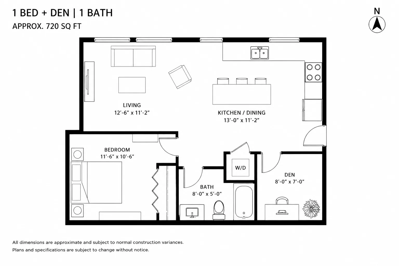 Measured 2D floor plan with room dimensions for a Vancouver listing